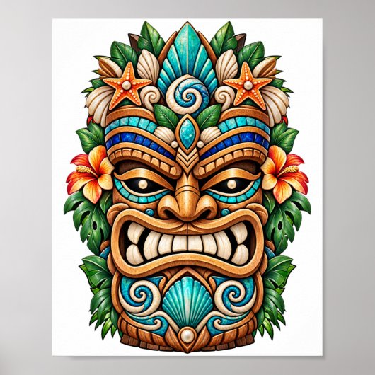 Papaya Crest Tiki Poster (Voorkant)