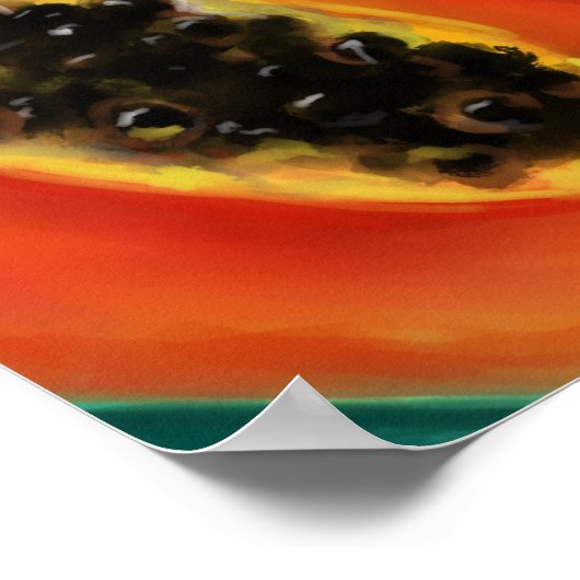 Papaya Fine Art Poster Wall Decor (Hoek)