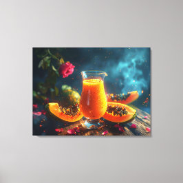PAPAYA Freshly Squeezed JUICE -  Canvas Afdruk