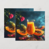 PAPAYA Freshly Squeezed JUICE -  Feestdagenkaart (Voorkant / Achterkant)