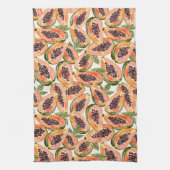 Papaya Fruit Waterverf Theedoek (Verticaal)