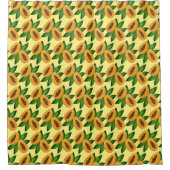 Papaya Fruit Wrapping Paper Douchegordijn (Voorkant)