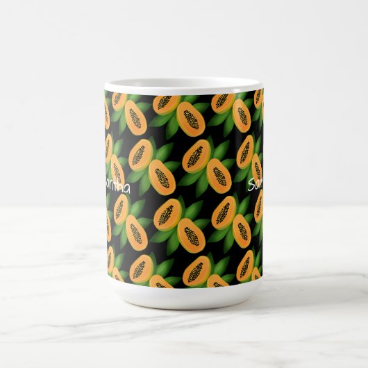 Papaya Fruit Wrapping Paper Koffiemok (Center)