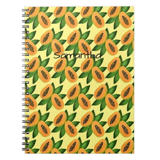 Papaya Fruit Wrapping Paper Notitieboek (Voorkant)