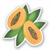 Papaya Fruit Wrapping Paper Sticker (Voorkant)