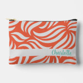 Papaya Girly Modern Beachy Foliage Script Name Etui (Voorkant)