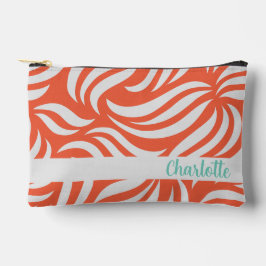 Papaya Girly Modern Beachy Foliage Script Name Etui