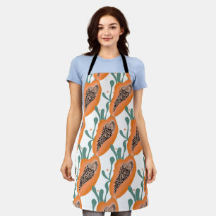 Papaya Hand Tropisch Fruit Patroon  Schort