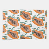 Papaya Hand Tropisch Fruit Patroon Theedoek (Horizontaal)