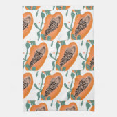 Papaya Hand Tropisch Fruit Patroon Theedoek (Verticaal)