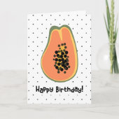 Papaya Happy Birthday Kaart (Voorkant)