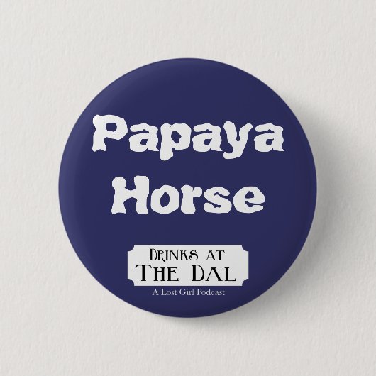 Papaya Horse Ronde Button 5,7 Cm (Voorkant)