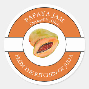 Papaya Jam Label