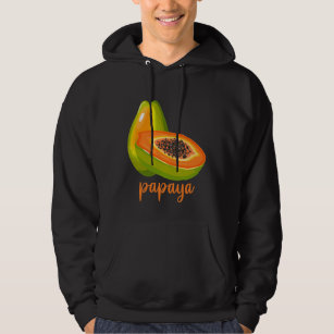 Papaya Lover Vegan Summer Fruit Hoodie