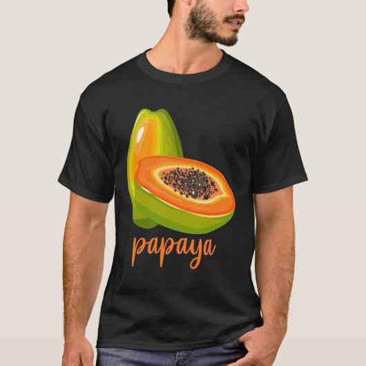 Papaya Lover Vegan Summer Fruit T-shirt (Voorkant)