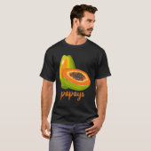 Papaya Lover Vegan Summer Fruit T-shirt (Voorkant volledig)