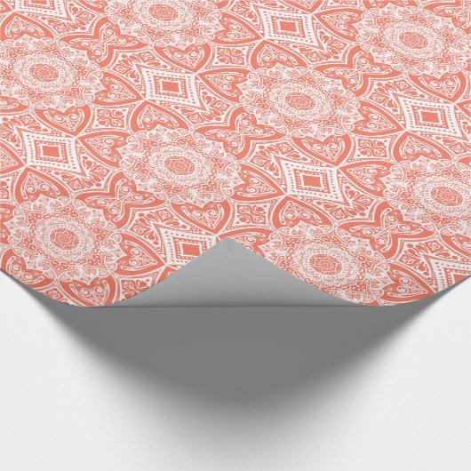 Papaya Mandala Cadeaupapier (Hoek)