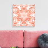 Papaya Mandala Canvas Afdruk (Insitu (Woonkamer))