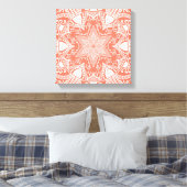 Papaya Mandala Canvas Afdruk (Insitu (Slaapkamer))