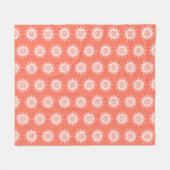 Papaya Mandala Fleece Deken (Voorkant (Horizontaal))