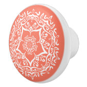 Papaya Mandala Keramische Knop (Rechts)