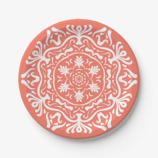 Papaya Mandala Papieren Bordje (Voorkant)