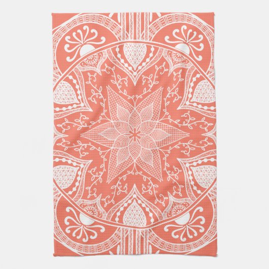Papaya Mandala Theedoek (Verticaal)
