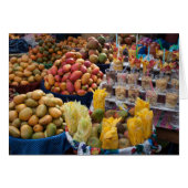 Papaya Melons Fruit Market Wenskaart (Voorkant Horizontaal)