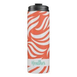 Papaya Modern Chic Simple Personalized Travel Mug Thermosbeker
