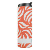Papaya Modern Chic Simple Personalized Travel Mug Thermosbeker (Gedraaid links)