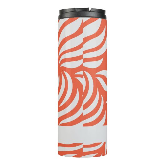 Papaya Modern Chic Simple Personalized Travel Mug Thermosbeker (Achterkant)