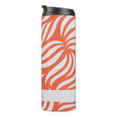 Papaya Modern Chic Simple Personalized Travel Mug Thermosbeker (Geroteerd rechts)