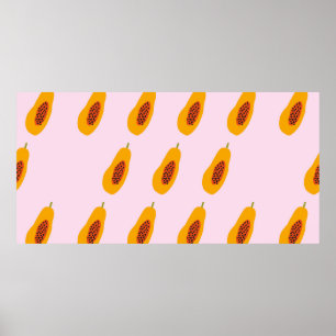 Papaya  Pattern Poster
