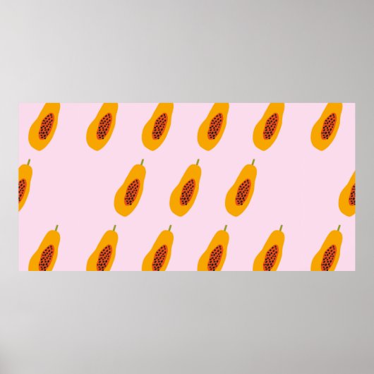 Papaya  Pattern Poster (Voorkant)