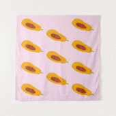 Papaya Pattern Wandkleed (Voorkant (horizontaal))