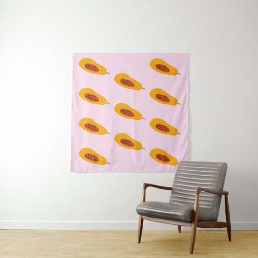 Papaya Pattern Wandkleed (In Situ (horizontaal))