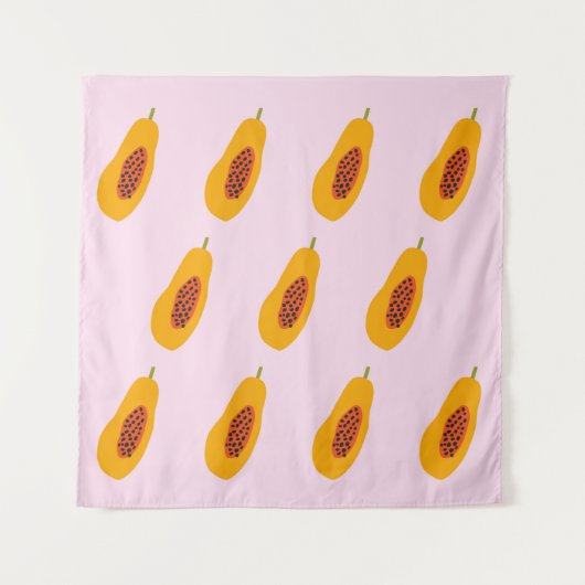 Papaya Pattern Wandkleed (Voorkant)