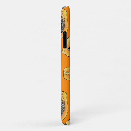 Papaya plakjes op sinaasappel Case-Mate iPhone case (Achterkant/rechts)