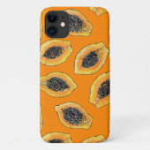 Papaya plakjes op sinaasappel Case-Mate iPhone case (Achterkant)