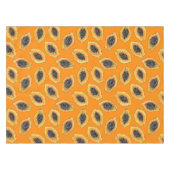 Papaya plakjes op sinaasappel tafelkleed (Voorkant (Horizontaal))