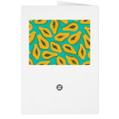 Papaya plakjes op turquoise (Achterkant)
