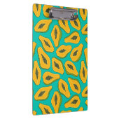 Papaya slices on turquoise klembord (Rechts)