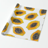 Papaya snijdsels cadeaupapier (Uitgerold)