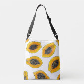 Papaya snijdsels crossbody tas (Achterkant)