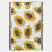 Papaya snijdsels deken (Voorkant Verticaal)