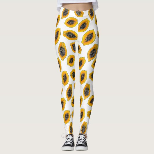Papaya snijdsels leggings (Voorkant)