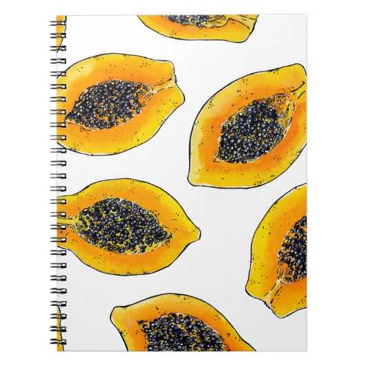 Papaya snijdsels notitieboek (Voorkant)