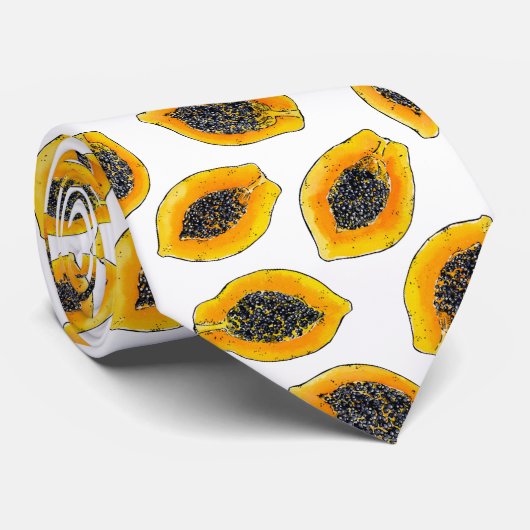 Papaya snijdsels stropdas (Opgerold)