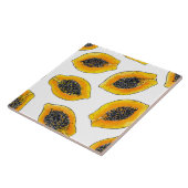 Papaya snijdsels tegeltje (Zijkant)