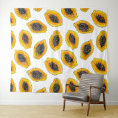 Papaya snijdsels wandkleed (In Situ (horizontaal))
